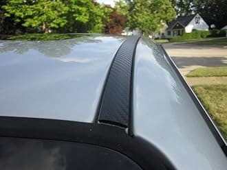 2 Piece Carbon Fiber Side Roof Molding Overlay Trim Kit