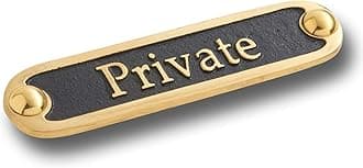 The Metal Foundry Private Metal Door Sign. Traditional Style Home Decor Accessories Door Or Wall Brass Plaque. Handmade In England.