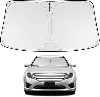 Proadsy 2024 Upgrade Windshield Sun Shade Custom Fit 2006-2012 Ford Fusion Front Window Sunshade Protector Foldable Sun Visor Blocks UV Rays Keep Car Cooler