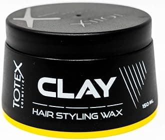 Totex Hair Clay Wax for Men 150ml | Strong Hold Hair Styling Paste with Matte Finish | Natural Messy Look Texture | Coconut Scent Hair Defining Clay for Thick & Short Hair | Barber Shop Quality