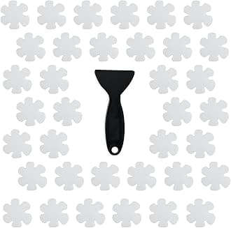 Secopad Original 36PCS Transparent Bathtub Stickers Non-Slip, Safety Shower Treads Adhesive Appliques with Premium Scraper