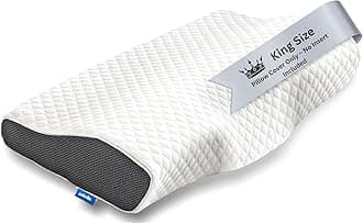 Extra Memory Foam King Size Pillow Case Made of s. Perfect for Protecting Your Ergonomic Pillow. White Cushion Cover to Cover Your Pillows.