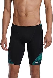 TYR Men's Durafast Elite Blade Splice Jammer Swimsuit Swim Trunks