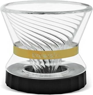 Brewista Tornado Duo Pour Over Coffee Dripper, Insulated Double Wall Glass, Easy-To-Clean Drip Coffee Maker for Home & Office(2-4 Cups)