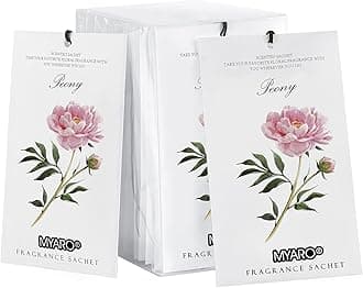 MYARO 12 Packs Penoy Scented Sachets for Drawer and Closet, Long-Lasting Sachets Bags Air Freshener Fresh Scents, Potpourri Bags Home Fragrance for Lover