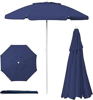Outdoor Canopy Sunshade Beach Umbrella 5.5' - Beach Chair Umbrella