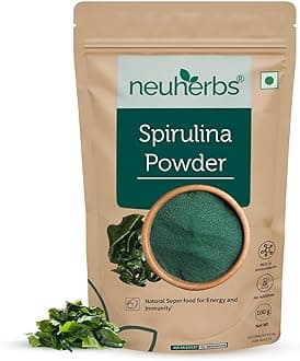 Spirulina Powder - 100g | Supports Energy, Immunity & Detox | Rich in Iron, Calcium, Potassium & Omega 3 6 9 | 100% Pure & Natural With No Artificial Additives