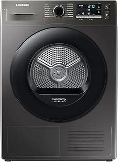 Samsung Series 5 DV80TA020AX/EU with OptimalDry™, Freestanding Heat Pump Tumble Dryer, 8 kg, Graphite, A++ Rated [Energy Class A++]