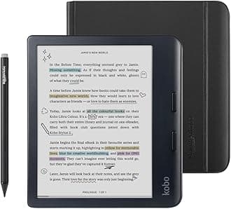 Libra Colour Black eReader with Case Bundle