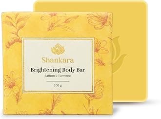 Brightening Body Bar – Saffron & Turmeric | pH-Balanced Bar Soap for Face and Body | Plant-Based, Cruelty-Free | Natural Bathing Bar with Manjishta and Aloe Vera | 100g