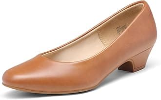 DREAM PAIRS Women's Mila Low Chunky Heel Pump Shoes