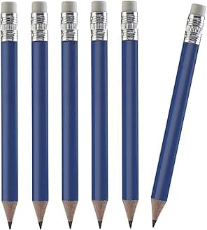 TH Golf 100pcs Premium Golf Pencils, 4 Inch Mini Pencils Half Pencils with Eraser Sharpened Wood Mini Round Pencils for Schools Wedding Toddlers Home Corporate Multiple Colours
