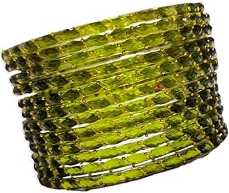 Rain Drop Glass Bangles Set For Women And Girls | Light Weight Bangles | Traditional Transparent Fancy Glass Chudi Set for Wedding, Party (12 Bangles)