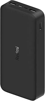 Xiaomi 20000mAh Redmi Power Bank, Fast Charge, Two-Way 18W Fast Charge, Dual Input and Output Ports, 74Wh High Capacity, External Battery Pack Compatible with iPhone, Samsung, Android Devices