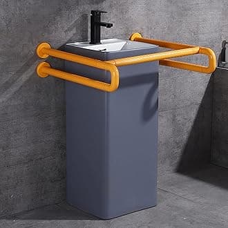 ZAQYCM Toilet Handles for Elderly Heavy Duty, Bathroom Sink Handrails Grab Bar for Seniors, Handicap and Disabled, for Nursing Homes/Bars/Home/Hotels (Color : Yellow, Size : Style-1)
