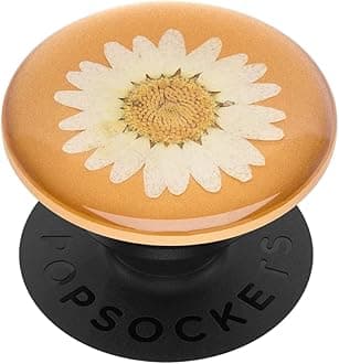 PopSockets Phone Grip with Expanding Kickstand, Expanding Kickstand - White Daisy