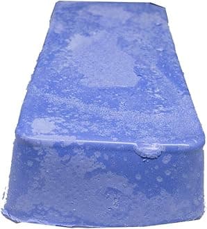 Buffing Compound for Polishing Removing Scratches Edge Finishing Cleaning for Non-Ferrous Metals Plastics Synthetic Materials, 1 Pound Bar (Blue Plastic)