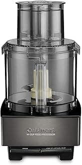Food Processor 14-Cup Vegetable Chopper for Mincing, Dicing, Shredding, Puree & Kneading Dough, Black Stainless, DFP-14BKSY