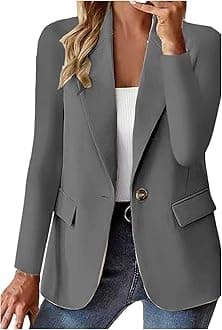Blazers for Women Casual Oversized Open Front Long Sleeve Jackets Work Office Business Suit Blazer 2025