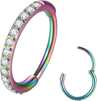 Clear CZ Nose Rings & Earrings - 316L Surgical Steel - Cartilage, Conch, Daith, Helix, Rook, Tragus, Lobe & Snug Body Piercing Jewelry - 20G, 18G