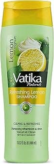 Dabur Vatika Naturals Refreshing Lemon Shampoo – Purifying Cleanser with Lemon Extracts – Gently Removes Oil & Impurities, Supports Healthier, Refreshing Oily Scalp & All Hair Types – 400ml Bottle