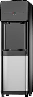 Euhomy Top Loading Water Dispenser, Hot and Cold Water Cooler for 3 or 5 Gallon Bottles,Child Safety Lock,Water Cooler Dispenser for Kitchens, Offices and More - Black
