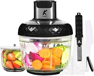 KONNEKT QuickBlend 2-in-1 Blender | Dual Speed & Capacity - 2.5L & 300ml | Electric Food Processor | Triple Stainless Steel Blade | Ideal for grinding and mincing Garlic, Onions, Meat and Baby Food