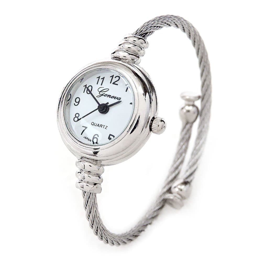 STC Silver Cable Band Women's Small Size Bangle Watch