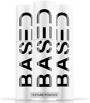 BASED Hair Texturizing Powder, Lightweight & Volumizing Hair Styling Powder with Matte Finish, Add Texture to Hair with Medium Hold, For Short to Medium Hair, (1.69oz Bottle, 2.5 Gram Fill, Pack of 3)