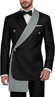 SHUZHXLZANGY Mens Tuxedo Suit Set 2 Piece Wedding Tuxedo for Men Prom Dinner Party
