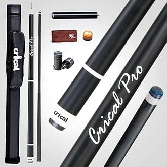 Carbon Fiber Pool Cue Stick 58" Billiard Cue Sticks Professional Low Deflection Pool Sticks with 3/8 * 8 Pin Joint and 12.5mm Tip
