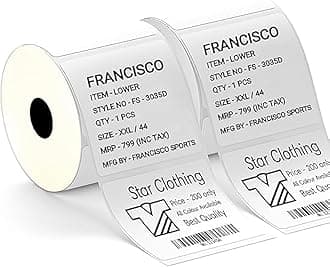 Shreyans (50x25) 2x1 Direct Thermal Labels | No Ink | 500 Labels in One Winding (pack of 10)