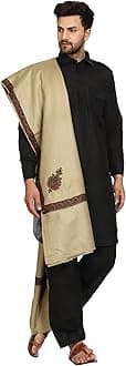 Men's Kashmiri Embroidered Wool Shawl (Gc113)