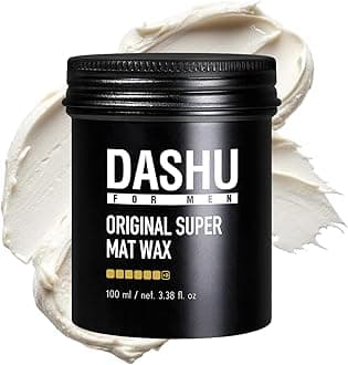 – DASHU Original Super Mat Wax Strong Hold Without Shine, Easy To Wash, Styling Wax 3.5Oz