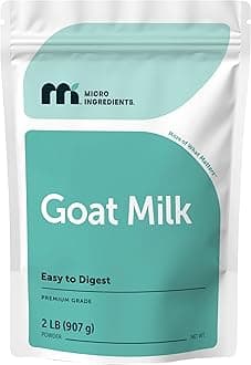 Goat Milk Powder, 2 Lb | Grass Fed Source, Australian Farm Derived, Unadulterated Formula, Easily Digested | Rich in Protein, Calcium, & Probiotics | Non-GMO, Gluten Free, Pet Friendly