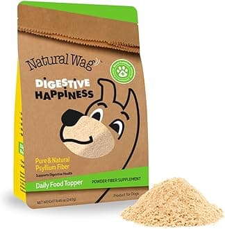 Natural Wag 100% Psyllium Fiber for Dogs – Supports Digestive Health, Relieves Occasional Constipation & Diarrhea, and Promotes Optimal Stool & Overall Wellness.