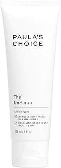 The UnScrub Cleansing Gentle Face Scrub, 120ml Bottle, with Jojoba Beads, Vitamin E, Green Tea