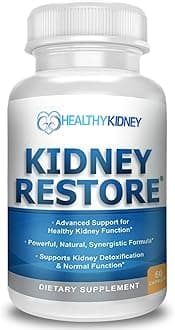 Kidney Cleanse Detox & Repair - Formulated by Kidney Health Expert Living w/Transplant - US Made Kidneys Support Supplement, Detox, Flush - Renal Vitamins 60 Capsules