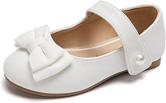 FUNKYMONKEY Toddler/Little Girl Mary Jane Dress Shoes Casual Slip on Ballet Flat