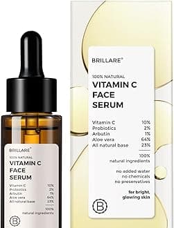 Brillare 10% Vitamin C Serum | Bright & Glowing Skin | with Probiotics & Aloe Vera | 100% Natural Face Serum
