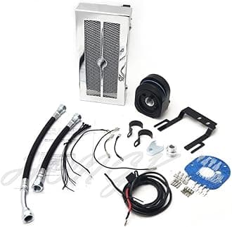 HONGK- Chrome Reefer Oil Cooler Fan Cooling System Compatible with Harley Softail 2001-2017 2015 [B076J91MRZ]