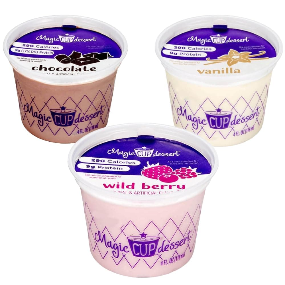 Magic Cup Variety Pack, 4 oz. Cup (1-18 Pack) (6 Vanilla, 6 Chocolate, 6 Wild Berry)