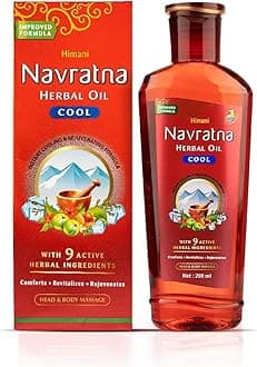Navratna Herbal Cool Oil | With 9 Active Herbal Ingredients | Cooling Oil | Provides Comfort | Relieves Stress | Soothes in Hot Climatic Condition | Nourishes and Conditions Hair | 200ml