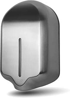 Automatic Soap Dispenser Wall Mount – Large 40oz (1200ml) Stainless Steel Wall Mounted Dispensers for Commercial & Home Bathroom - for Liquid Soap or Hand Sanitizer, by EnBath