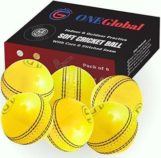 Incrediball Soft Practice Cricket Ball | Outdoor & Indoor Rubber Cricket Ball With Core & Stitched Seam | For Practice, Honing Skills & Family Fun | Senior and Junior Sizes