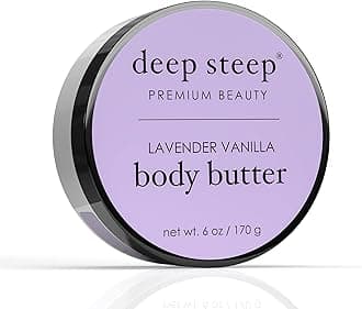 Deep Steep Body Butter, Lavender Vanilla, 6 oz – Rich Moisturizer with Ceramides, Coconut Oil, Argan Oil & Aloe Vera – Vegan, Clean Beauty, Smooth & Hydrated Skin