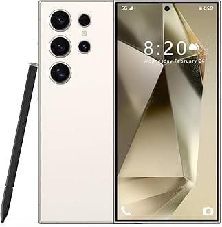 iMok Smartphone S24 Ultra Dual SIM 256GB ROM + 8GB RAM 5000mAh Unlocked 4G Cell Phone Global Version (White)