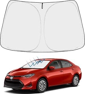 Proadsy Front Windshield Windscreen Sunshade Foldable Sun Shade Protector Custom Fit 2019 2018 2017 2016 2015 2014 Corolla SE XSE L LE XLE Hybrid Sedan Accessories 2023 Upgrade