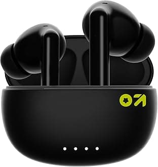 GOBOULT Z20 Made in India Ear Buds Wireless with 51H Playtime, Clear Calling ENC Mic, Low Latency Gaming, 10mm Bass Drivers Earbuds Buds TWS Bluetooth (Space Black)