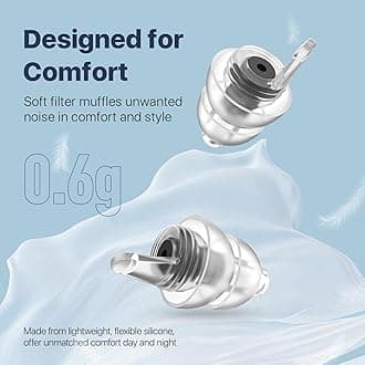 Ear Plugs for Sleeping Noise Cancelling, Ultra-Comfy Reusable Noise-Reducing Earplugs for Sleep, Deep Focus, Travel, Snoring, Noise Sensitivity, Hearing Protection for Small Ear Canals, 31dB, BK